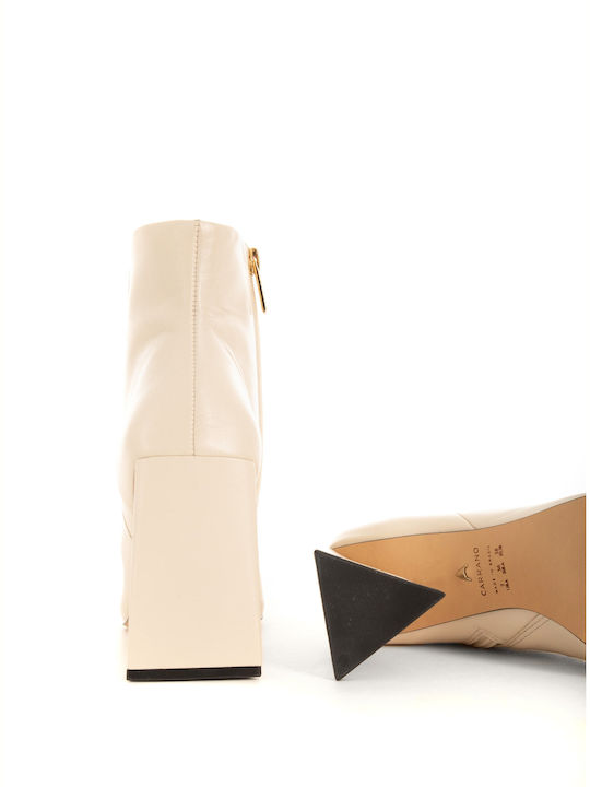 Carrano Leder Damen Knöchelstiefel Mascarpone