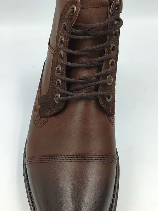 Boots - Brown - with zipper and beading on the back