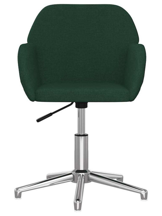 Swivel Visitor Chair with Arms Σκούρο Πράσινο 53.5x57x70cm