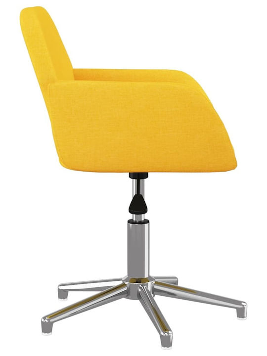 Swivel Visitor Chair with Arms Ανοιχτό Κίτρινο 53.5x57x70cm