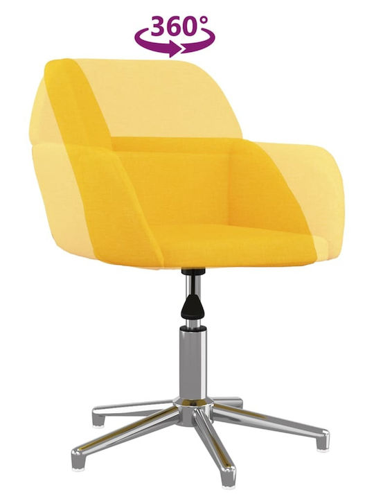 Swivel Visitor Chair with Arms Ανοιχτό Κίτρινο 53.5x57x70cm
