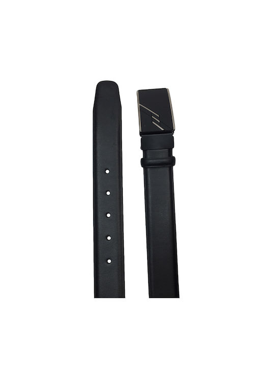 LEATHER BAND 3,5cm PLATE BLACK BLACK 504 ALEX (504-BLACK/6-)