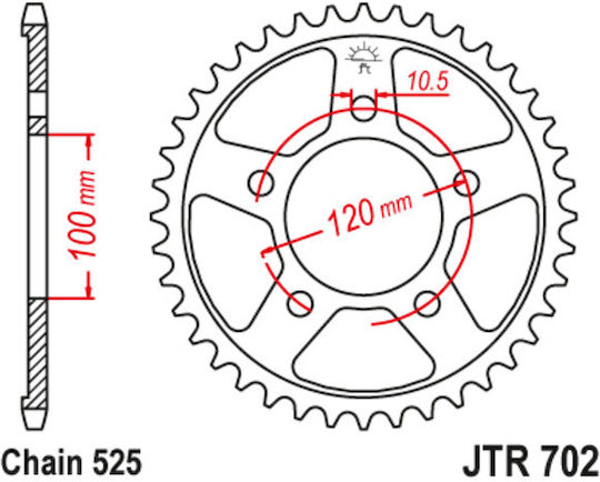 JT Sprockets Rear Sprocket 1998-2004 42 Teeth for Aprilia RSV4