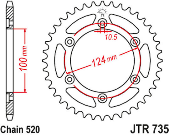 JT Sprockets Hinteres Ritzel 45 Zähne für Ducati Monster