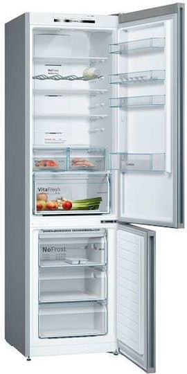 Bosch Ψυγειοκαταψύκτης 363lt NoFrost Υ203xΠ60xΒ66.5εκ. Inox KGN39VIDT