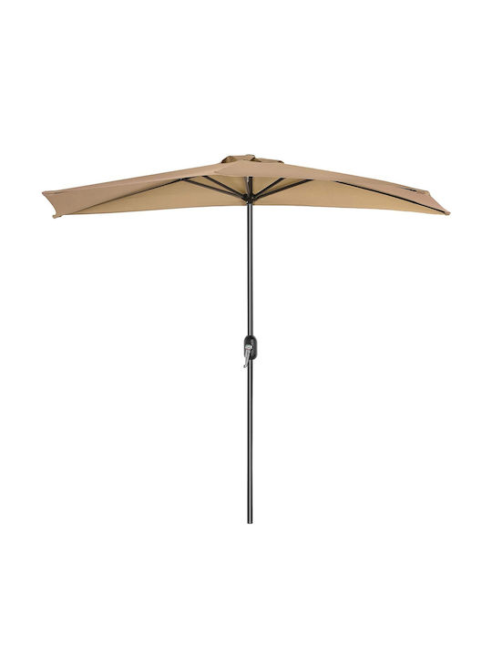 Circular Garden Umbrella Metal Ecru 2.7xHeight 2.4m