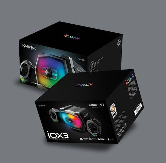 Sonic Gear IOX 3 2.1 Speakers with RGB and Bluetooth 12W Black