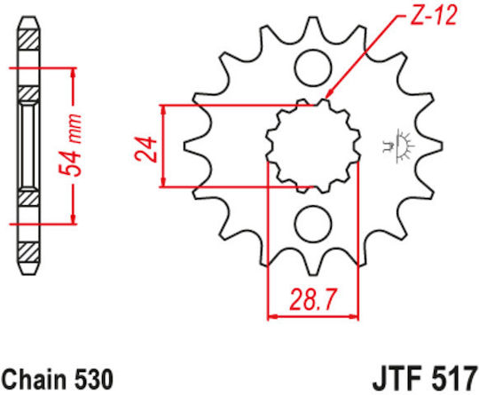 JT Sprockets Front Sprocket 17 Teeth for Kawasaki ZZR 1400 / ZZR 1200