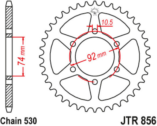 JT Sprockets Rear Sprocket 45 Teeth for Yamaha XJ 550 / 400