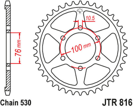 JT Sprockets Rear Sprocket 43 Teeth for Suzuki GSF 1200 Bandit
