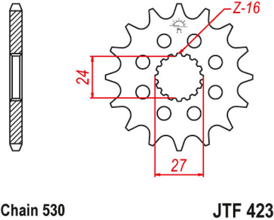 JT Sprockets Front Sprocket 18 Teeth for Suzuki GSX-R 1300 Hayabusa