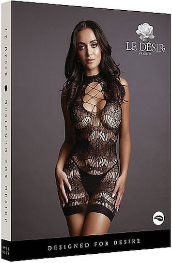 Le Désir Sexy Kleid Criss Cross Neck Minikleid Schwarz