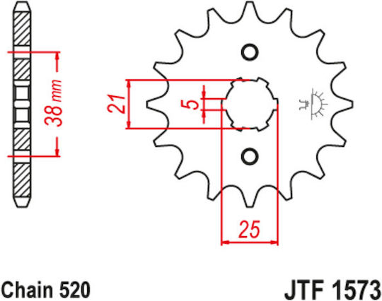 JT Sprockets Front Sprocket 13 Teeth for Yamaha XV Virago 125 1997-2001
