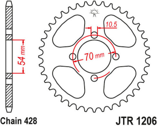 JT Sprockets Hinteres Ritzel 42 Zähne für Honda CBR 125