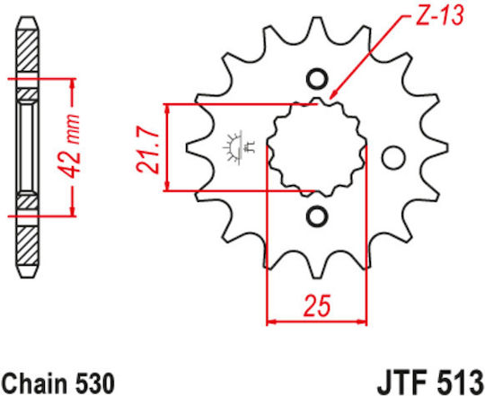 JT Sprockets Front Sprocket 16 Teeth for Kawasaki ZX-9R Ninja for Yamaha FZ6 Fazer