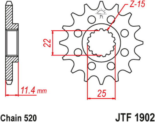 JT Sprockets Front Sprocket 15 Teeth for KTM 690 Enduro / 690 SM / DUKE