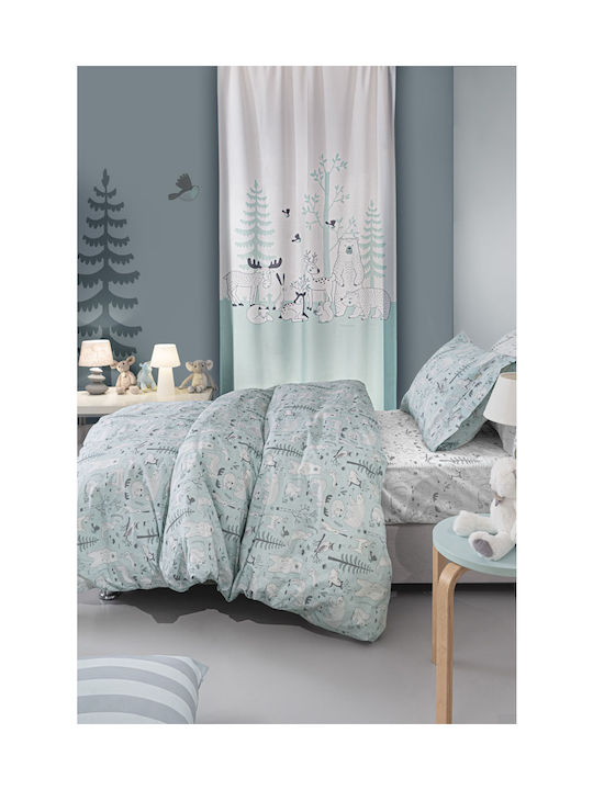 Guy Laroche Sheet Set Semi-double Cotton Forest Mist White 165x250cm 3pcs