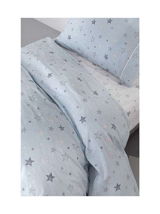 Guy Laroche Sheet Set Semi-double Cotton Orin Sky Light Blue 160x250cm 3pcs