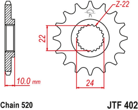 JT Sprockets Front Sprocket 16 Teeth for Aprilia Pegaso 650 for BMW G650 GS