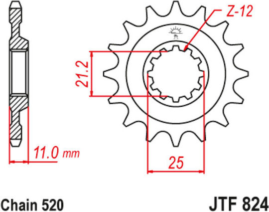 JT Sprockets Front Sprocket 15 Teeth for Husqvarna TE