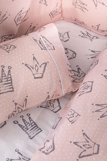 Guy Laroche Majesty Baby Sheets Set Crib Cotton Pink 115x170cm 3pcs