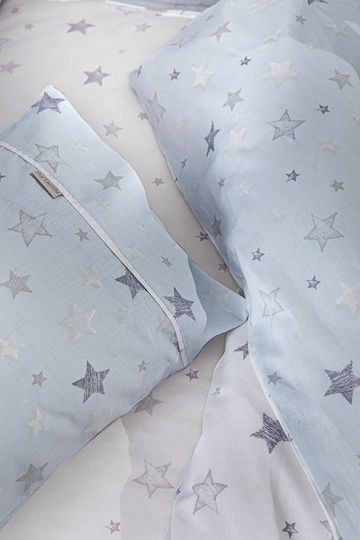 Guy Laroche Orin Baby Sheets Set Crib Cotton Light Blue 115x170cm 3pcs