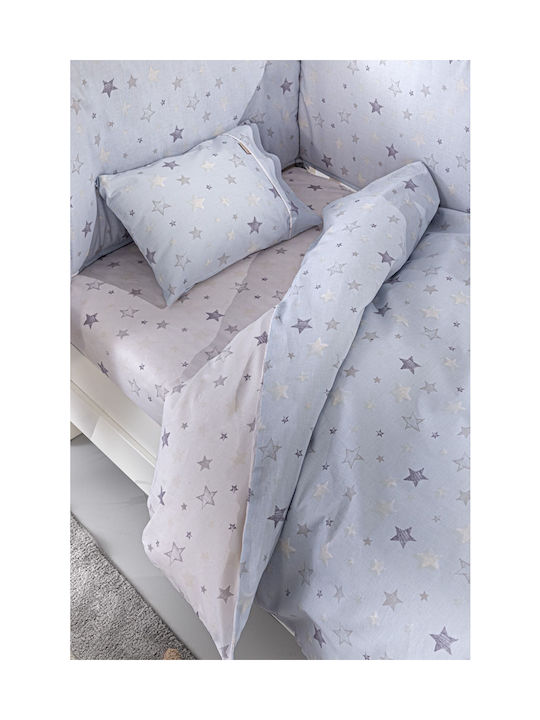 Guy Laroche Orin Baby Sheets Set Crib Cotton Light Blue 115x170cm 3pcs