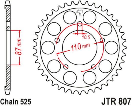 JT Sprockets Pinion spate 45 Dinți pentru Suzuki SV 650 S