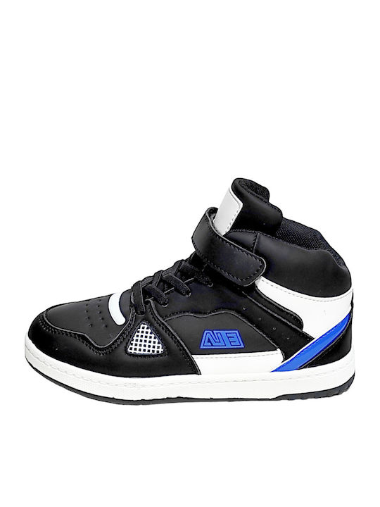 Παιδικά Sneakers High με Σκρατς Μαύρα