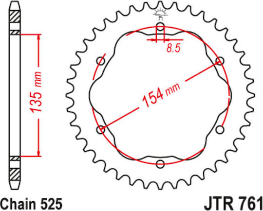 JT Sprockets Rear Sprocket 39 Teeth for Ducati 1199 Panigale / 1299 Panigale