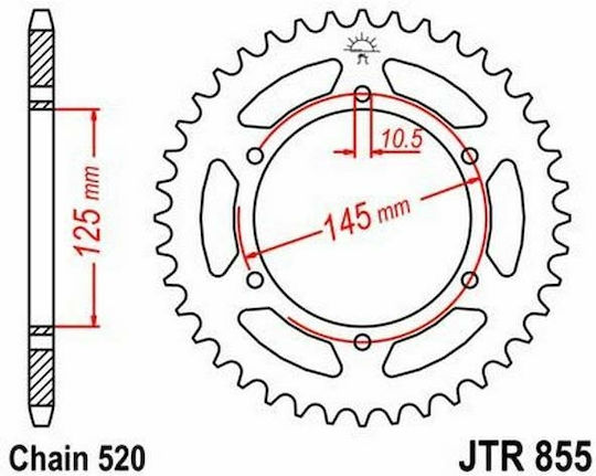 JT Sprockets Pinion spate (45-520) pentru Yamaha XT 660