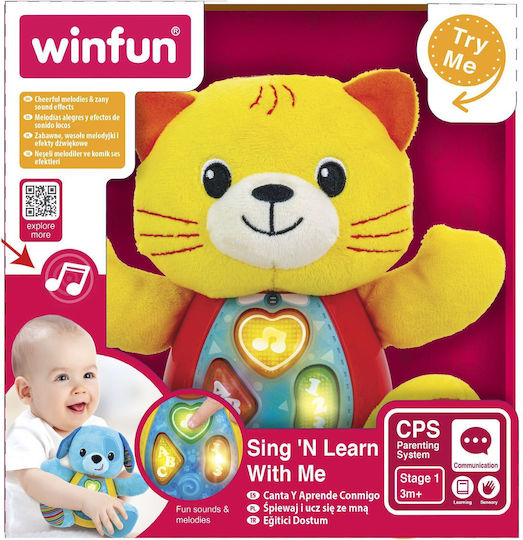 Winfun Tierchen Kelsey Cat aus Stoff mit Musik für 3++ Monate