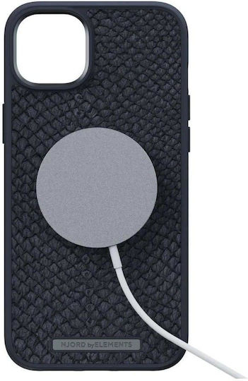 Njord Salmon Leather Back Cover Δερμάτινο 2mm Μαύρο (iPhone 14 Plus)