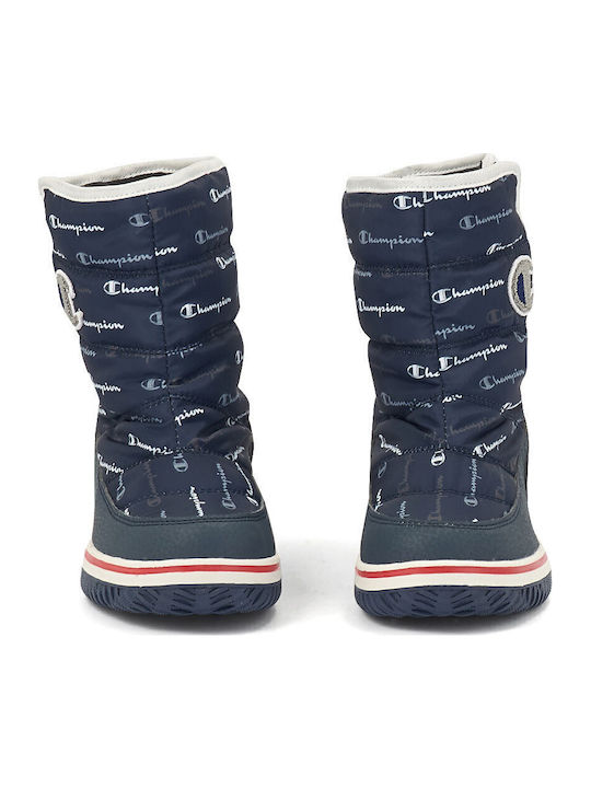 Flakey Kids Snow Boots with Velcro Navy Blue