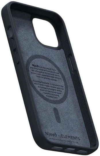 Njord Salmon Leather Back Cover Δερμάτινο 2mm Μαύρο (iPhone 14)