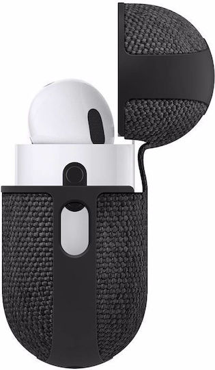 Spigen Urban Fit Case Silicone with Hook in Black color for Apple AirPods Pro 2