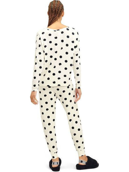 UGG Winter Damen Pyjama-Set Weiß Birgit