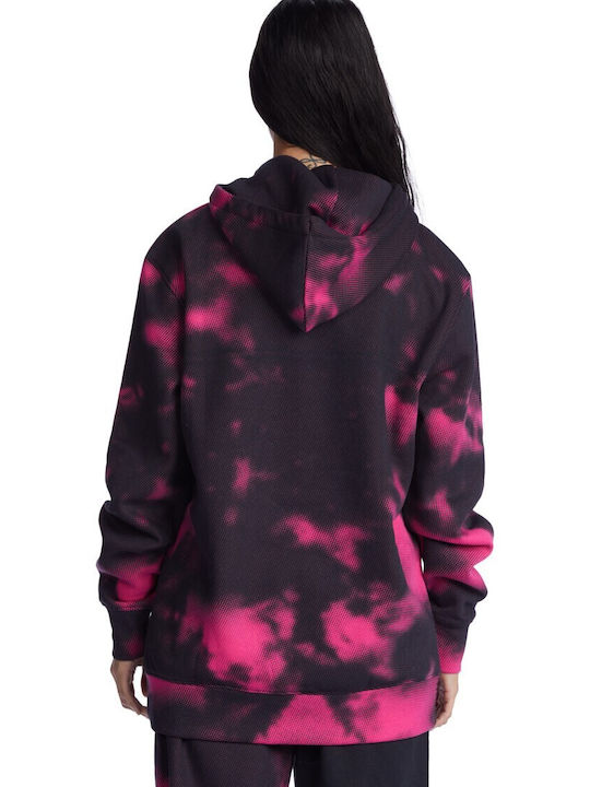 DC Cloudie Women's Hooded Sweatshirt Fuchsia Halftone Smoke