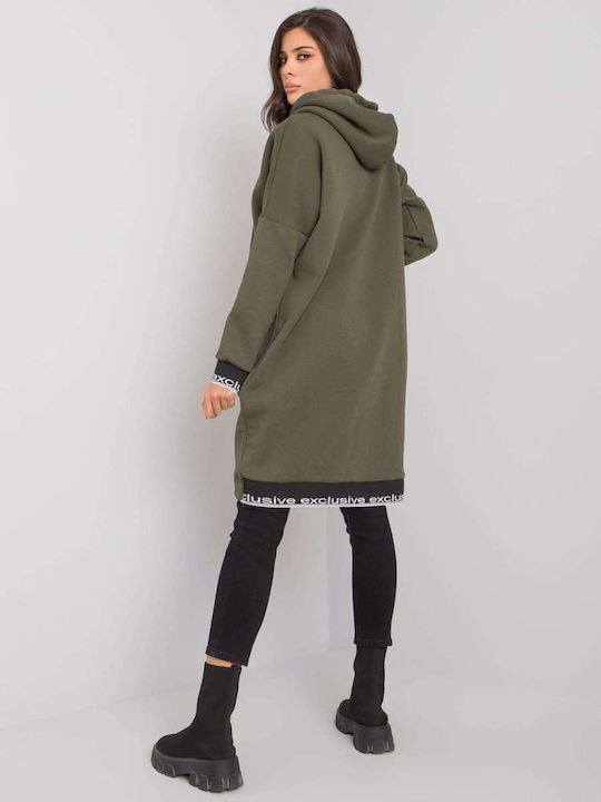 Relevance Women's Long Hooded Cardigan Khaki