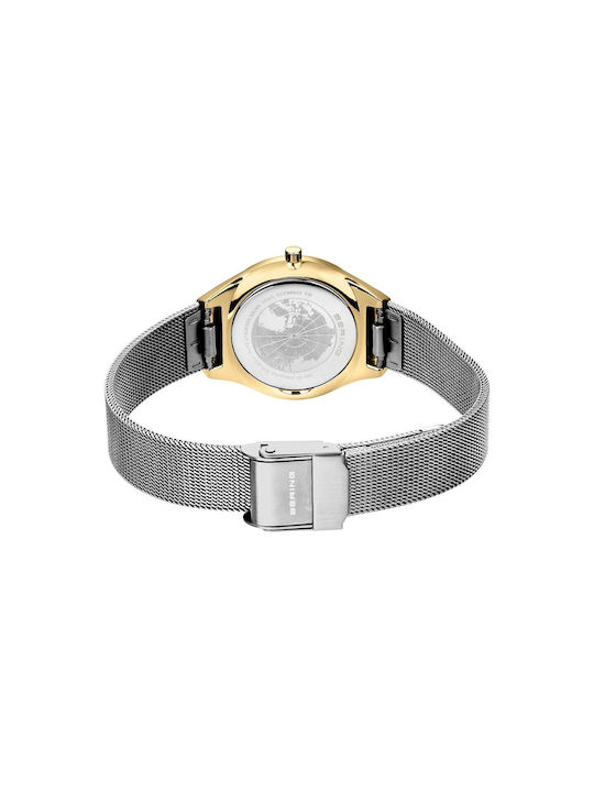 Bering Time Ultra Slim Часовник с сребърен Метална Гривна