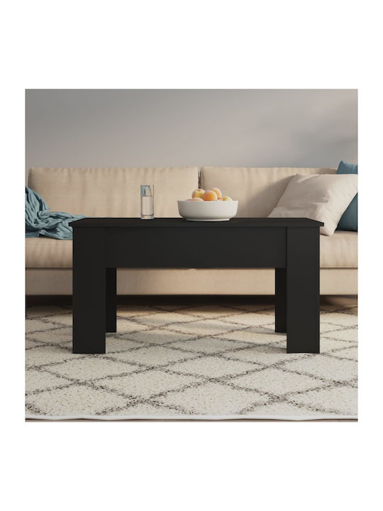 vidaXL Kaffeetisch Mit Funktionalem Design Zentral Aus Holz Mit Hebemechanismus Schwarz M101xP49xY52cm