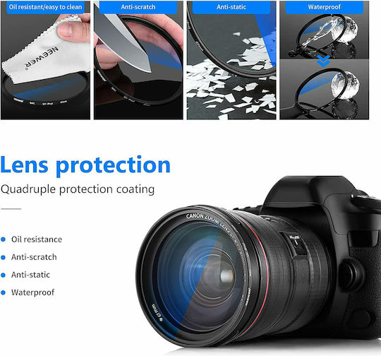 Neewer HD UV Cut Φίλτρo UV Διαμέτρου 67mm με Επίστρωση MRC (Scratch Resistant) για Φωτογραφικούς Φακούς