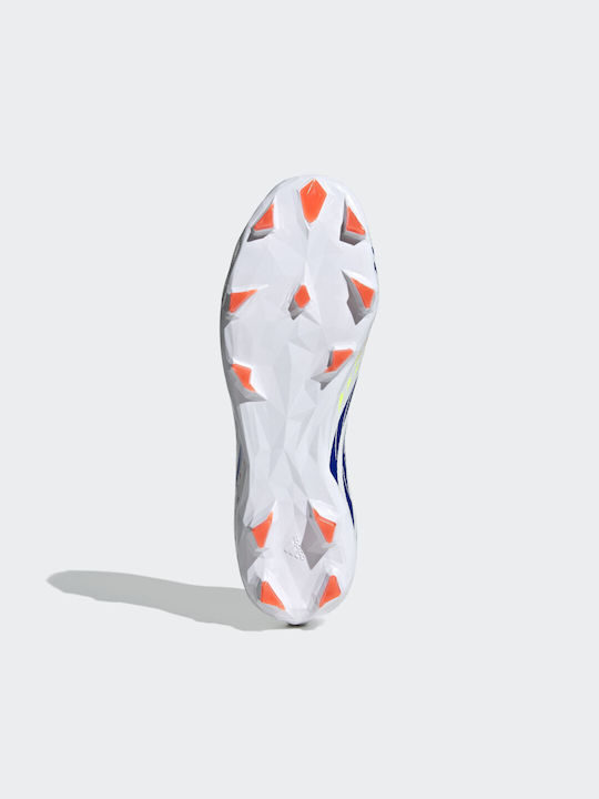 Adidas Predator Edge.3 Laceless FG Ψηλά Ποδοσφαιρικά Παπούτσια με Τάπες Cloud White / Solar Yellow / Power Blue