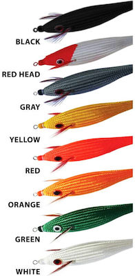 DTD Full Color Glavoc #2.0 Squid Jigs Fluorescent 6.5pcs/8.2gr Red Head