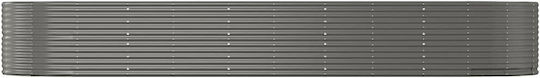 vidaXL Ζαρντινιέρα Μεταλλική Γκρι 447x140x68εκ.