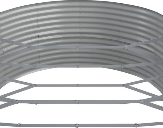 vidaXL Planter Box Metal Silver 586x140x68cm.