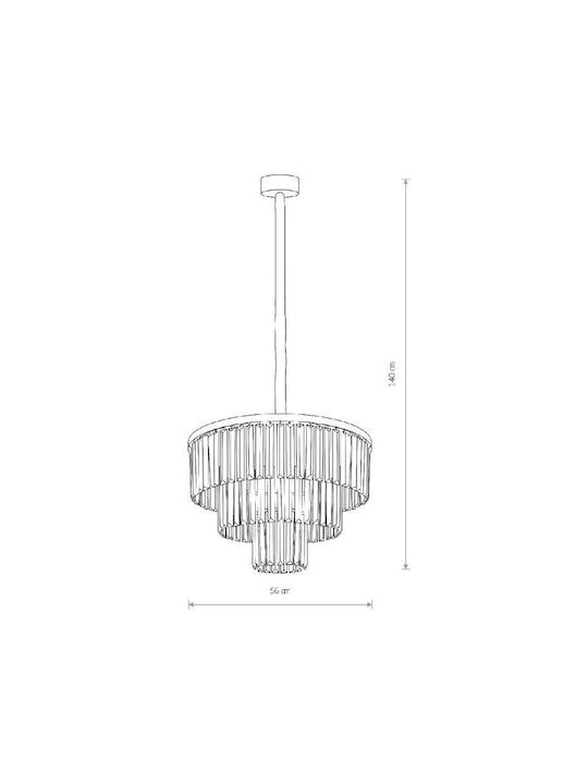 Nowodvorski Candelabru Ø56cm Cu Cristale Argintii Nowodvorski Candelabru Ø56cm Cu Cristale Argintii