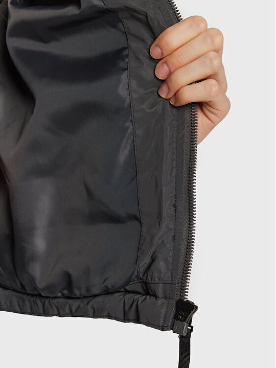 Seline Kurz Damen Puffer Jacke für Winter Schwarz