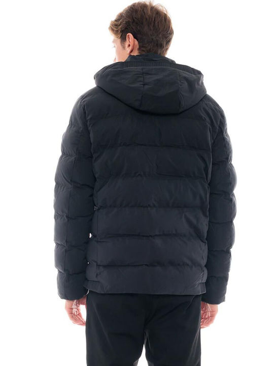 Biston Herren Winter Jacke Puffer Schwarz