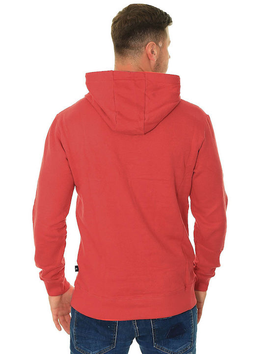 Quiksilver Omni Lockup Men's Sweatshirt with Hood and Pockets Red